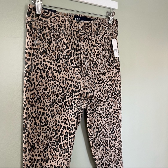 NWT Gap‎ High Rise Universal Leopard Animal Print Legging Jeans Brown Black 27 - Picture 5 of 11